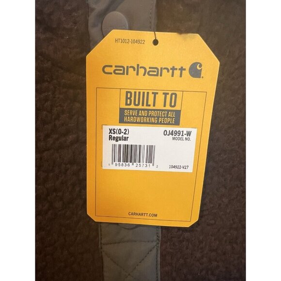 Carhartt Women’s Fleece Pullover Jacket XS Blackberry Heather Relaxed 104922 - Picture 9 of 9